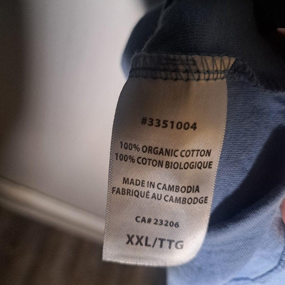 3/$15 Ecothreads Blue Polka Dot Organic Cotton T-Shirt XXL - Picture 4 of 6